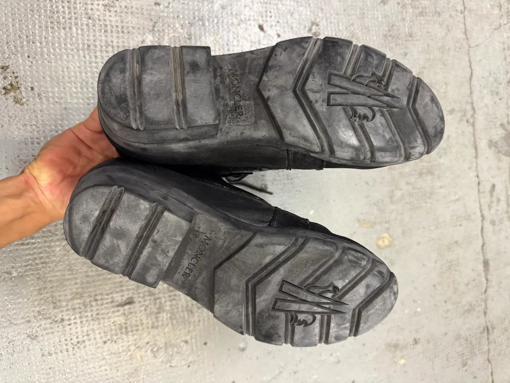2000s Moncler Puffer Black Leather Boots FnCVYyt 6