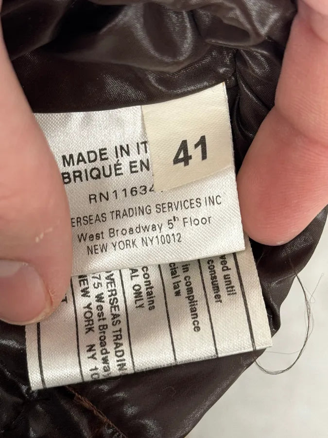 2000s Moncler Utility Puffer Brown Leather Boots hLNPktD 6