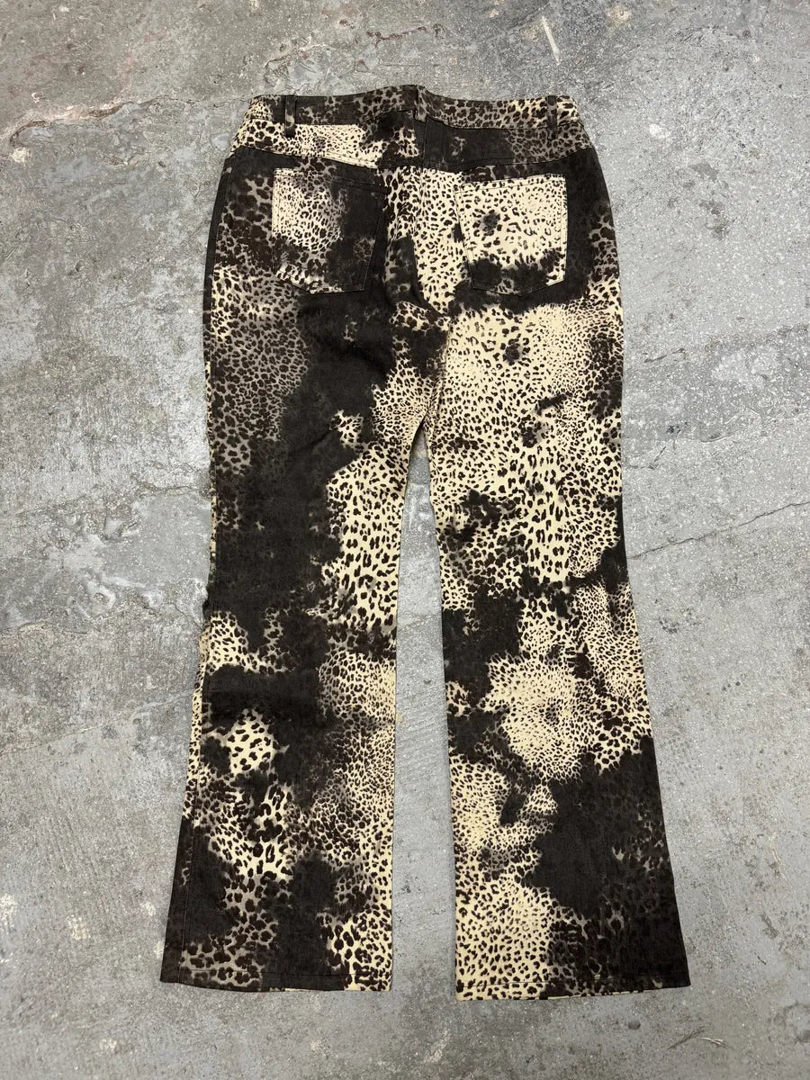 2000s Monica Magni Leopard Fur Set Jacket & Pants  (M) NKImZVI 5