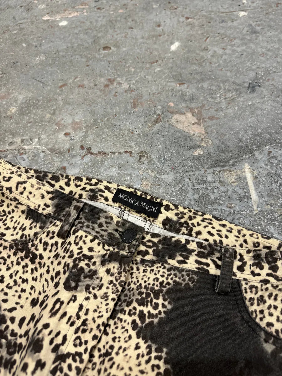 2000s Monica Magni Leopard Fur Set Jacket & Pants  (M) NKImZVI 6