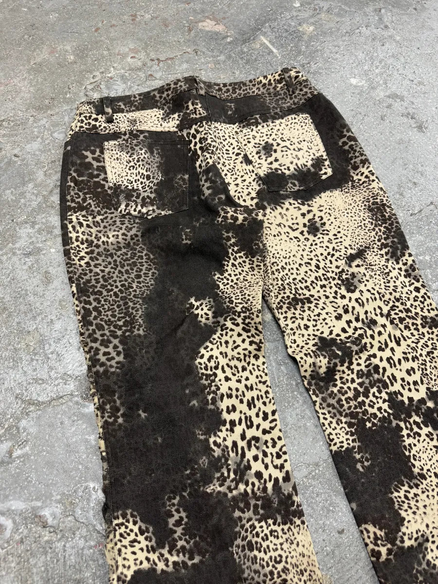 2000s Monica Magni Leopard Fur Set Jacket & Pants  (M) NKImZVI 8