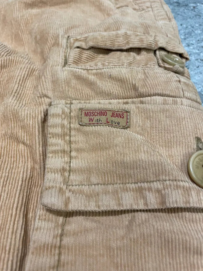 2000s Moschino Beige Cargo Pants eFtWwZH 7