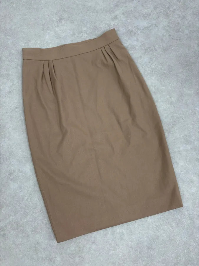 2000s Moschino Beige Classy Skirt qEaAcnX 4