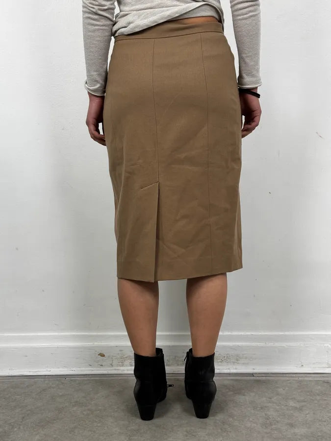 2000s Moschino Beige Classy Skirt qEaAcnX 1