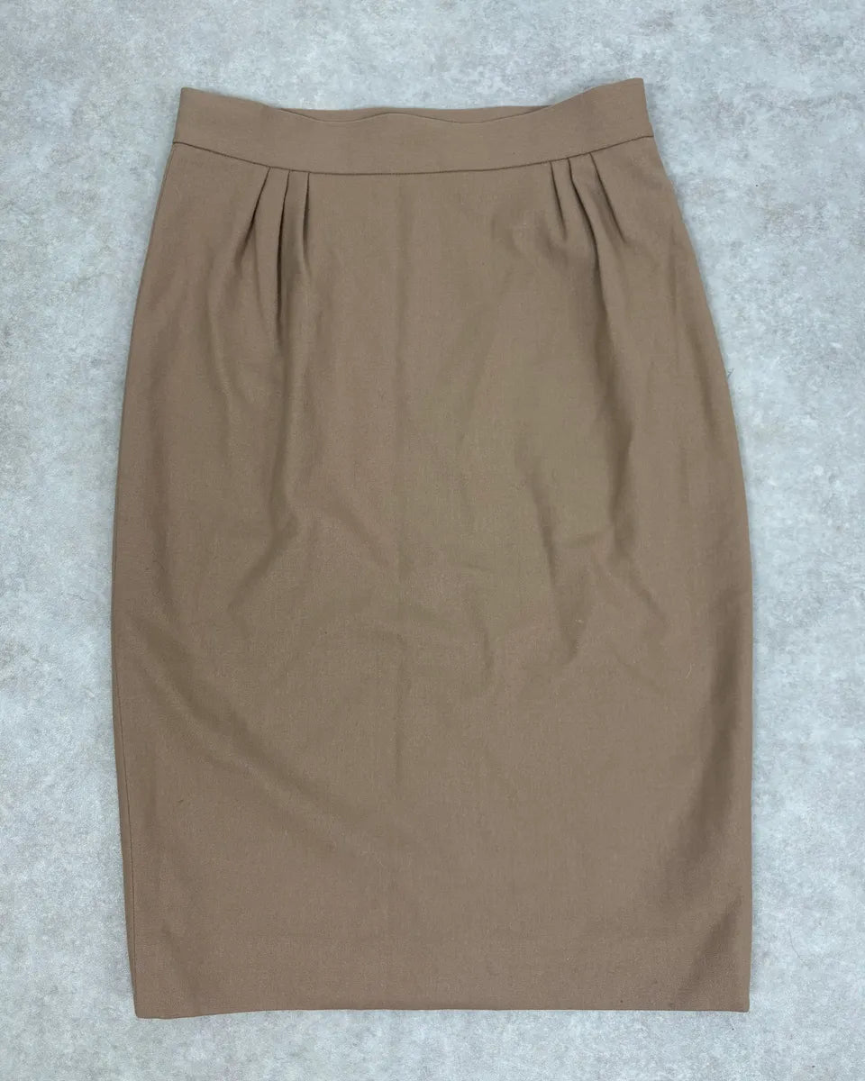 2000s Moschino Beige Classy Skirt qEaAcnX 3