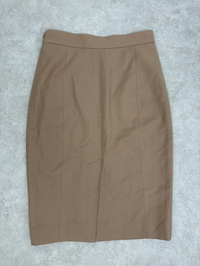2000s Moschino Beige Classy Skirt qEaAcnX 6