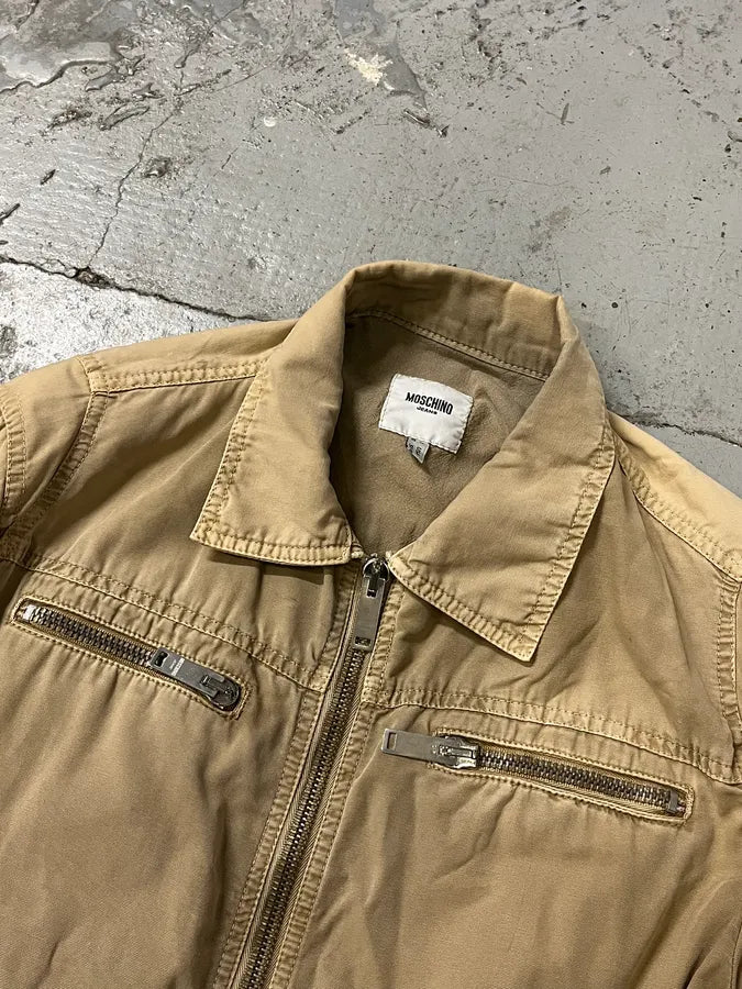 2000s Moschino Beige Utility Italian Jacket YKRPdyp 4