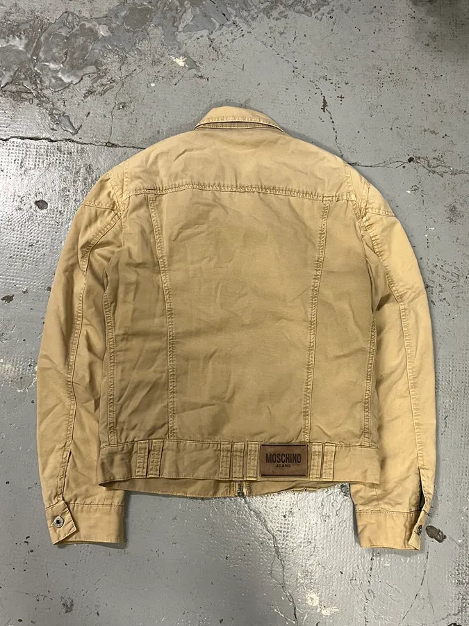2000s Moschino Beige Utility Italian Jacket YKRPdyp 5