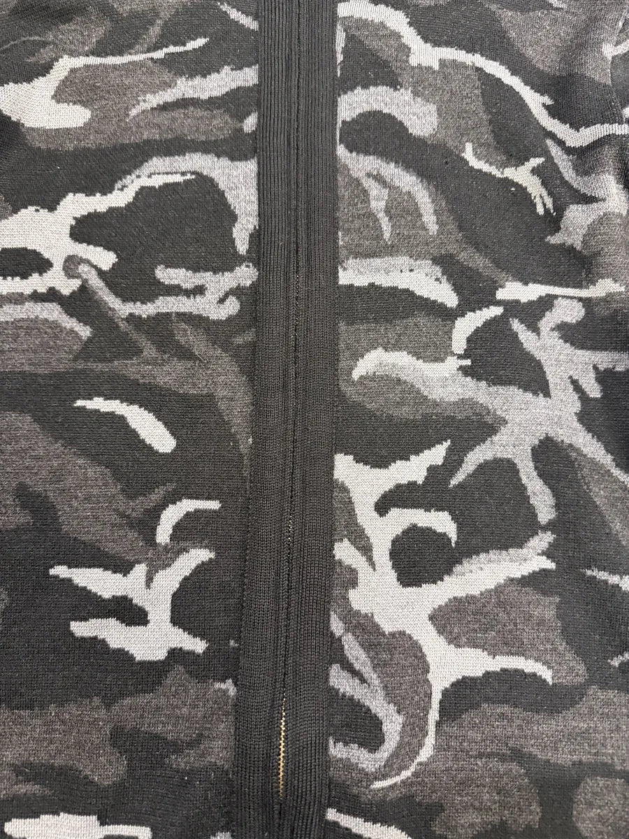 2000s Moschino Black & Camo Zip-up Sweater ATpmimv 12