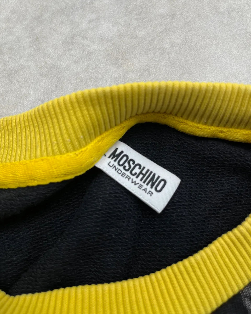 2000s Moschino Black & Yellow Timer Gym Sweater cHbkoIX 8