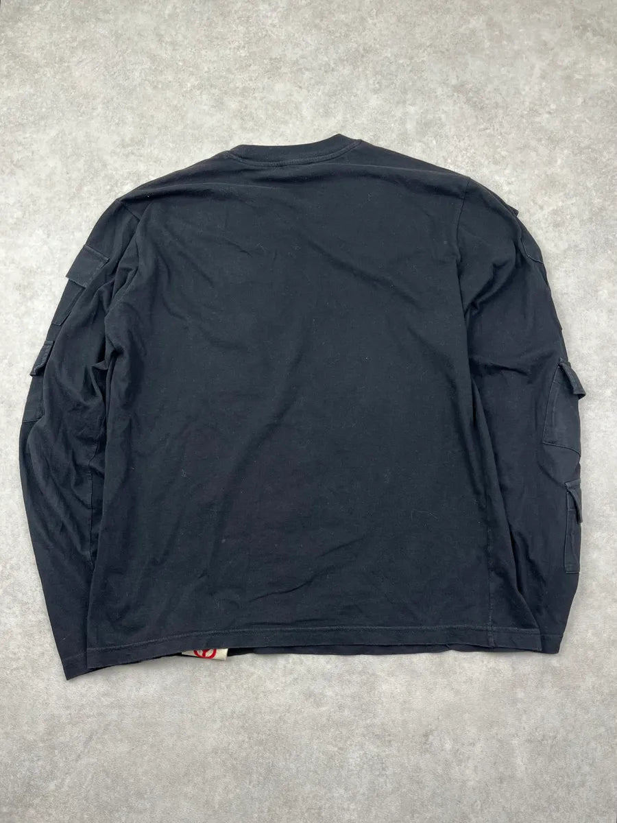 1990s Moschino Black Cargo Pocket Longsleeve CInbfWG 1