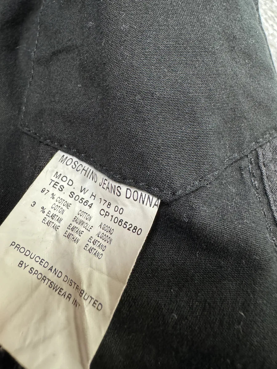 2000s Moschino Black Full Zips Avant-Garde Jacket (S) VHWLQEu 12