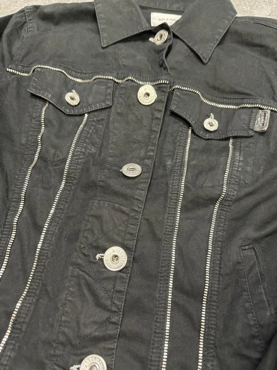 2000s Moschino Black Full Zips Avant-Garde Jacket (S) VHWLQEu 5