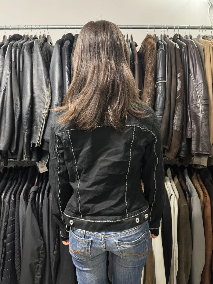 2000s Moschino Black Full Zips Avant-Garde Jacket (S) VHWLQEu 3