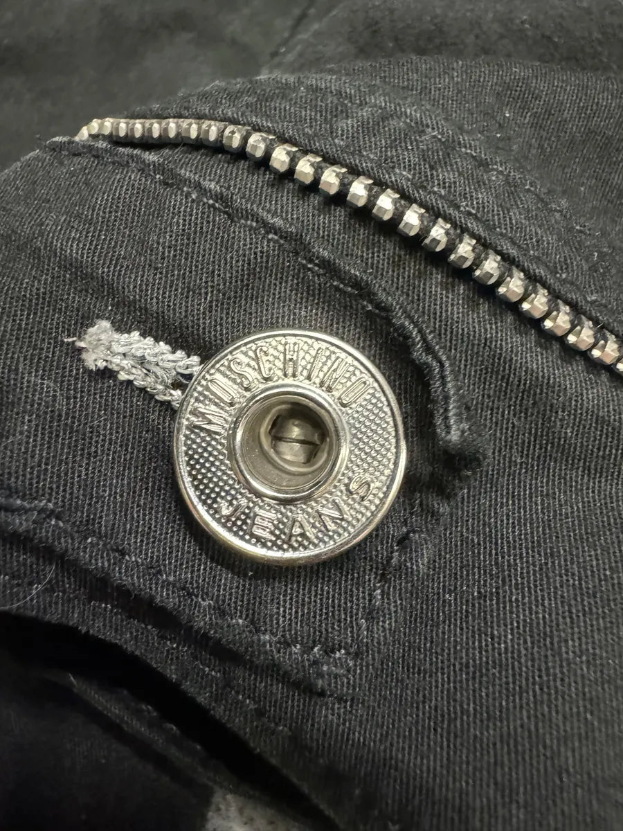 2000s Moschino Black Full Zips Avant-Garde Jacket (S) VHWLQEu 9