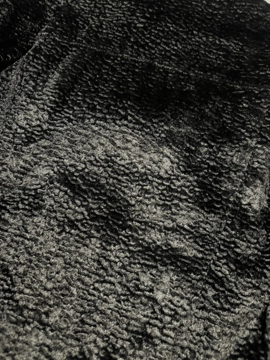 2000s Moschino Black Fur Effect Buttoned Cozy Jacket (S/M) 5