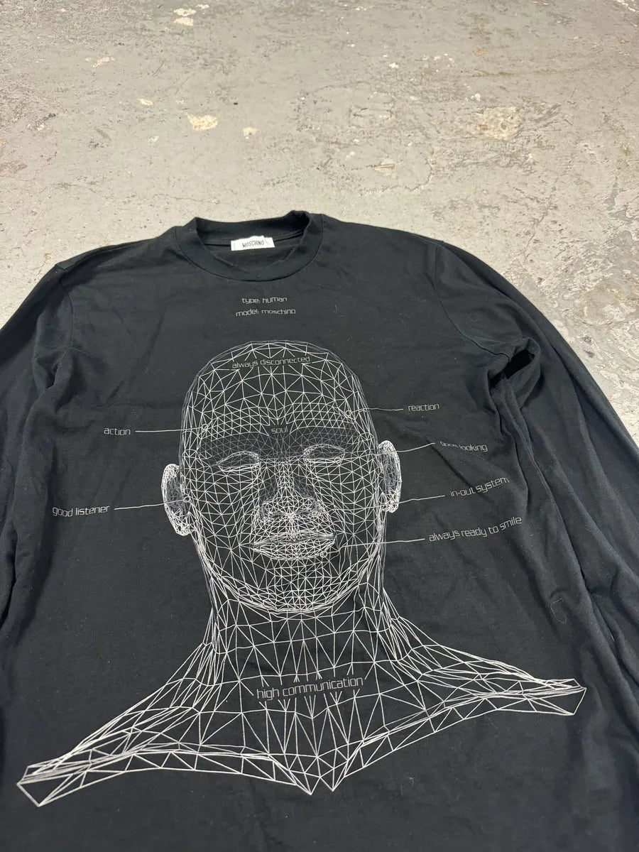 2000s Moschino Black Human Anatomy Longsleeves (M) 2