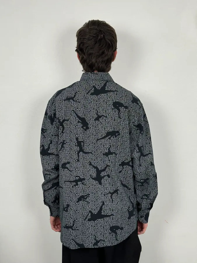 2000s Moschino Black Human Fantasy Abstract Shirt NCKsLPZ 2