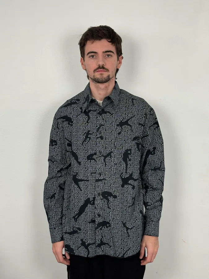 2000s Moschino Black Human Fantasy Abstract Shirt NCKsLPZ 1