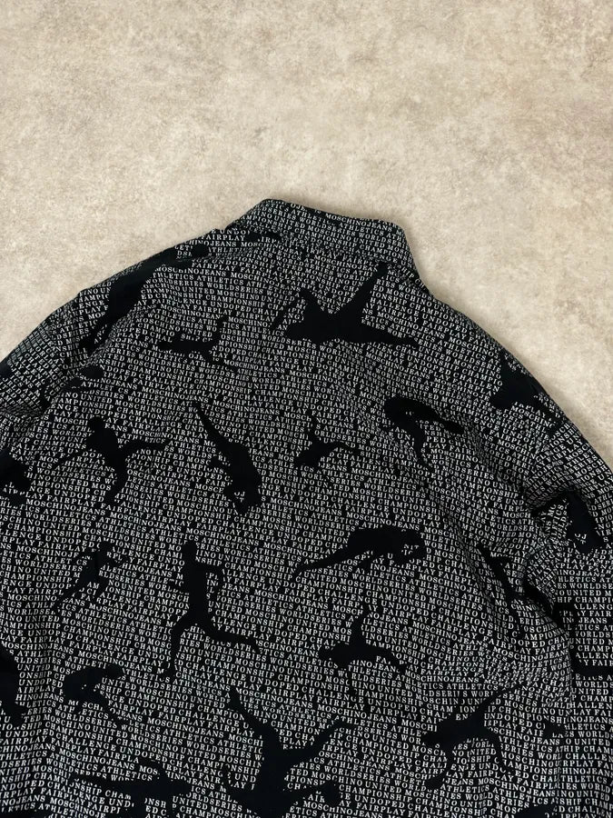 2000s Moschino Black Human Fantasy Abstract Shirt NCKsLPZ 5