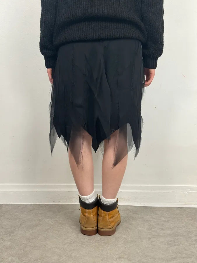 2000s Moschino Black Leaves Skirt TBARqzm 3