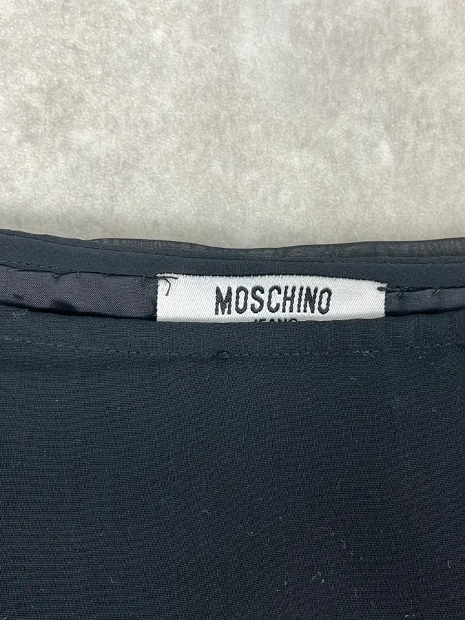 2000s Moschino Black Leaves Skirt TBARqzm 10