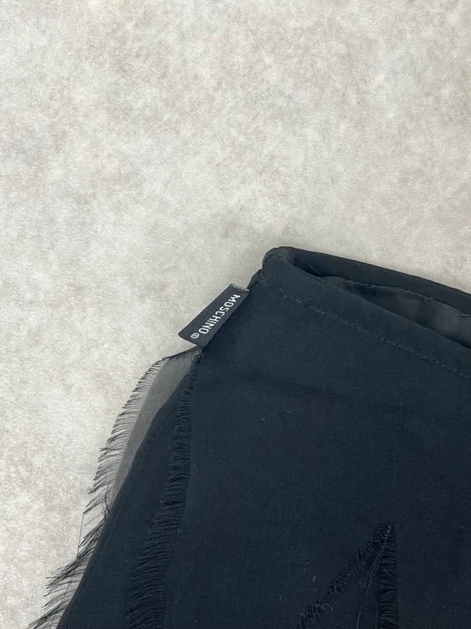 2000s Moschino Black Leaves Skirt TBARqzm 9