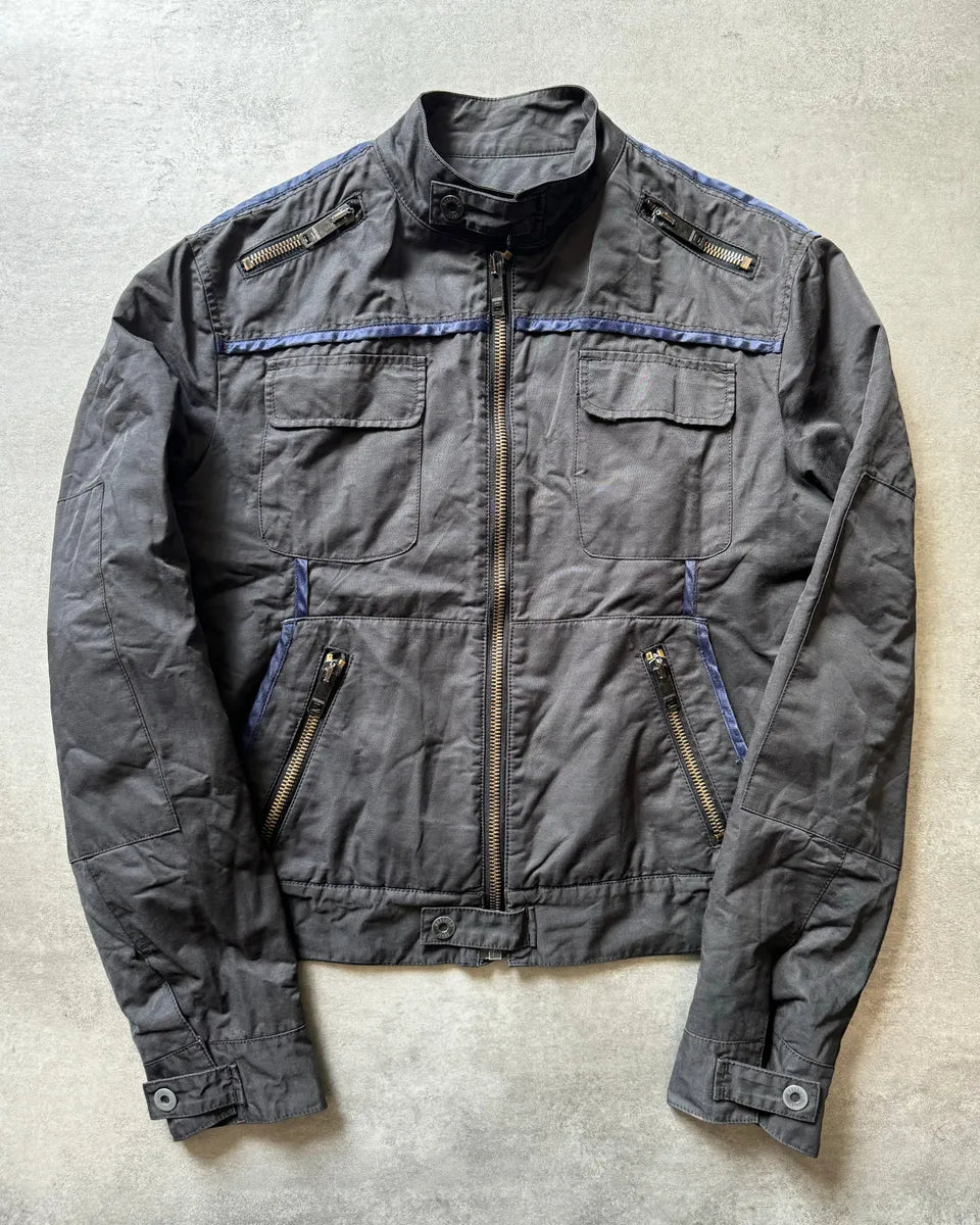 2000s Moschino Black Light Racing Utility Jacket NuuAfEA 0
