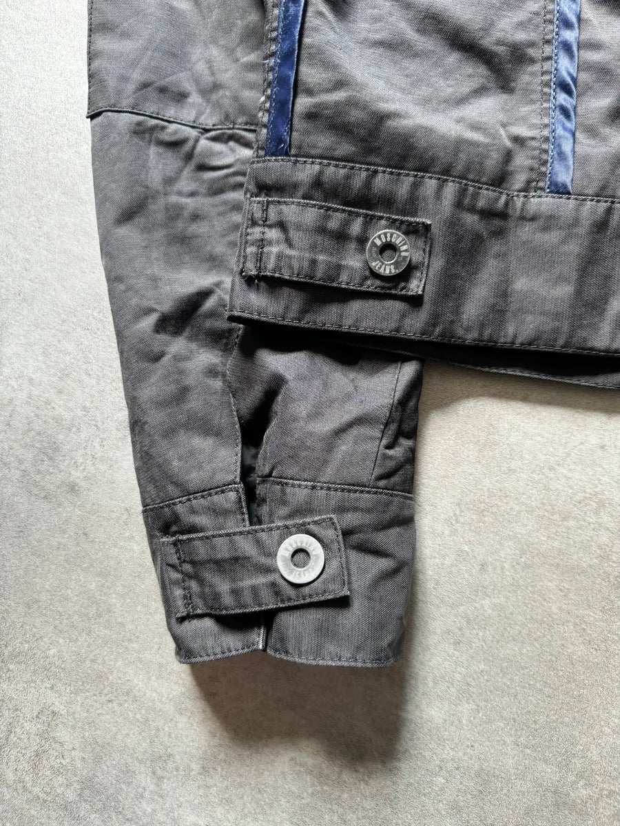 2000s Moschino Black Light Racing Utility Jacket NuuAfEA 10