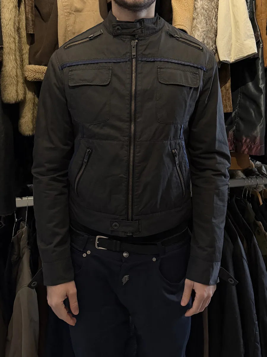 2000s Moschino Black Light Racing Utility Jacket NuuAfEA 2