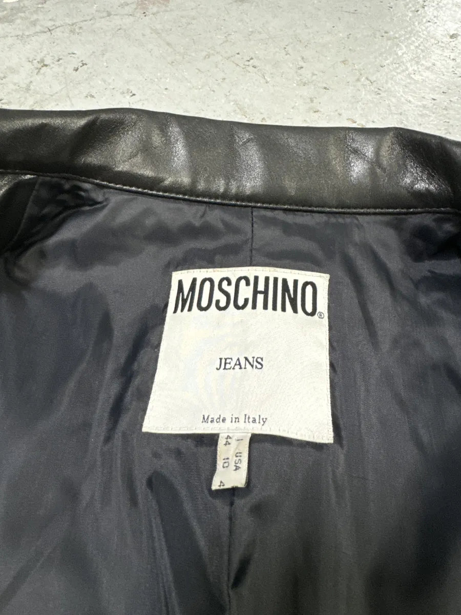 2000s Moschino Black Painted Effect Light Jacket (M/L) sjLnxGc 12