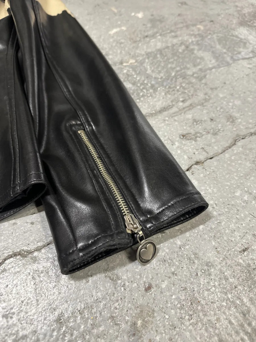 2000s Moschino Black Painted Effect Light Jacket (M/L) sjLnxGc 9