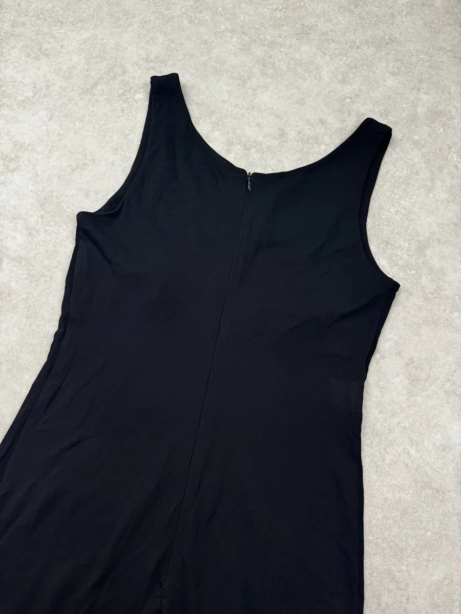 2010s Moschino Black Rayon Sleeveless Dress QyIAtlT 5