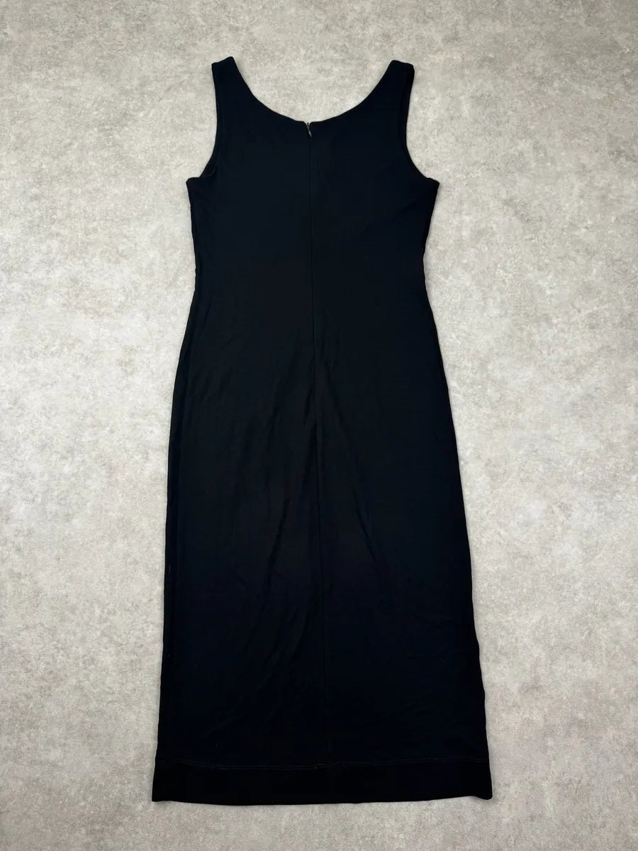 2010s Moschino Black Rayon Sleeveless Dress QyIAtlT 4