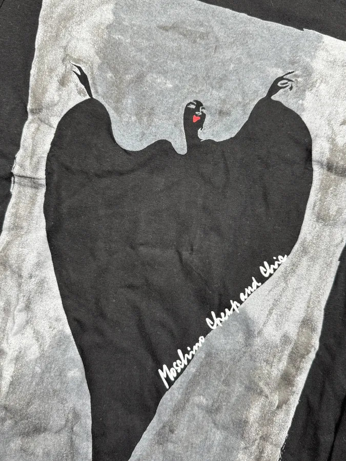 2000s Moschino Black Scary Heart Longsleeve vLYyUCu 6