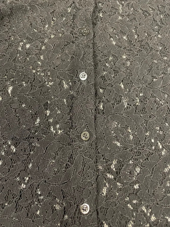 2000s Moschino Black Silk Flowers Shirt (XS/S) WcunxEs 5