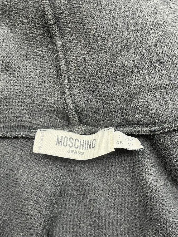2000s Moschino Black Velvet Zip-Up Hoodie PJXWoPw 6
