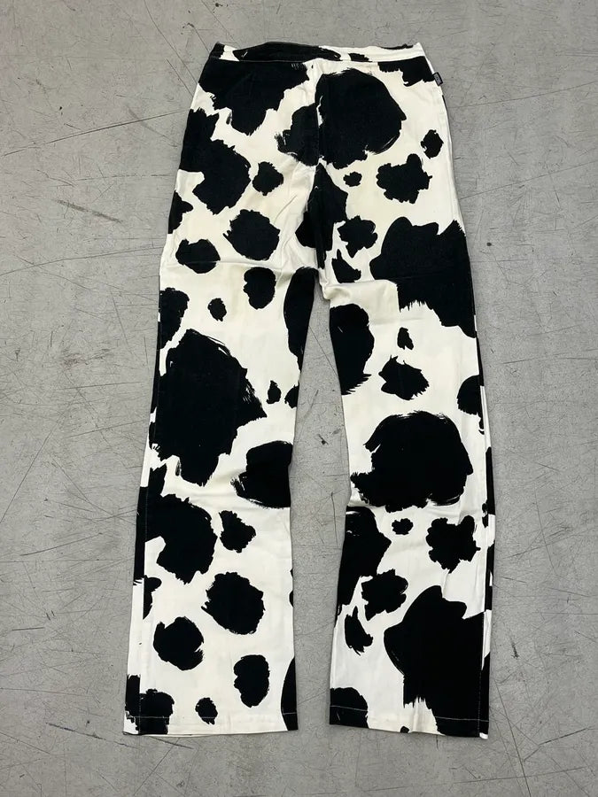 2000s Moschino Black White Cow Print Pants GzfSkke 7