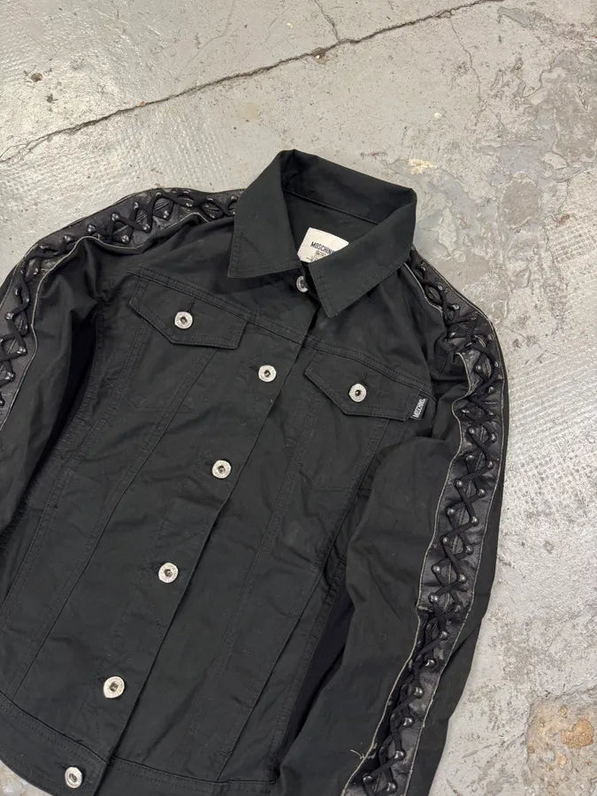 2000s Moschino Bondage Laced Black Jacket RuQjLOo 1