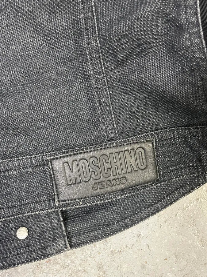 2000s Moschino Bondage Laced Brut Denim Jacket vvAOSZy 7