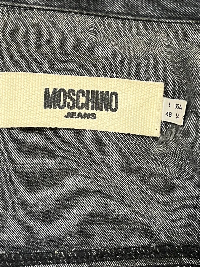 2000s Moschino Bondage Laced Brut Denim Jacket vvAOSZy 8