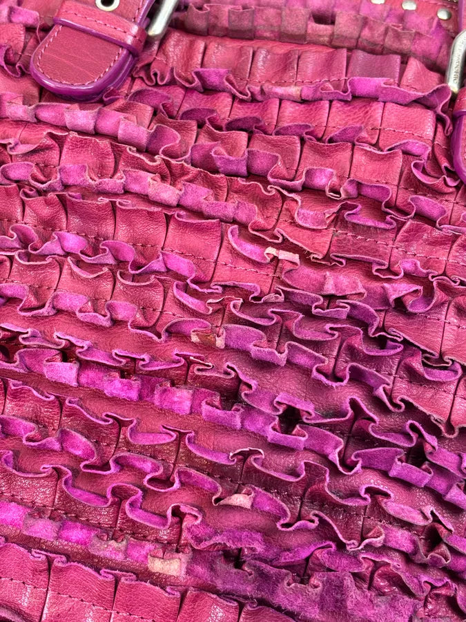 2000s Moschino Pink Fabric Ruffle Shoulder Bag ltoJpzJ 9