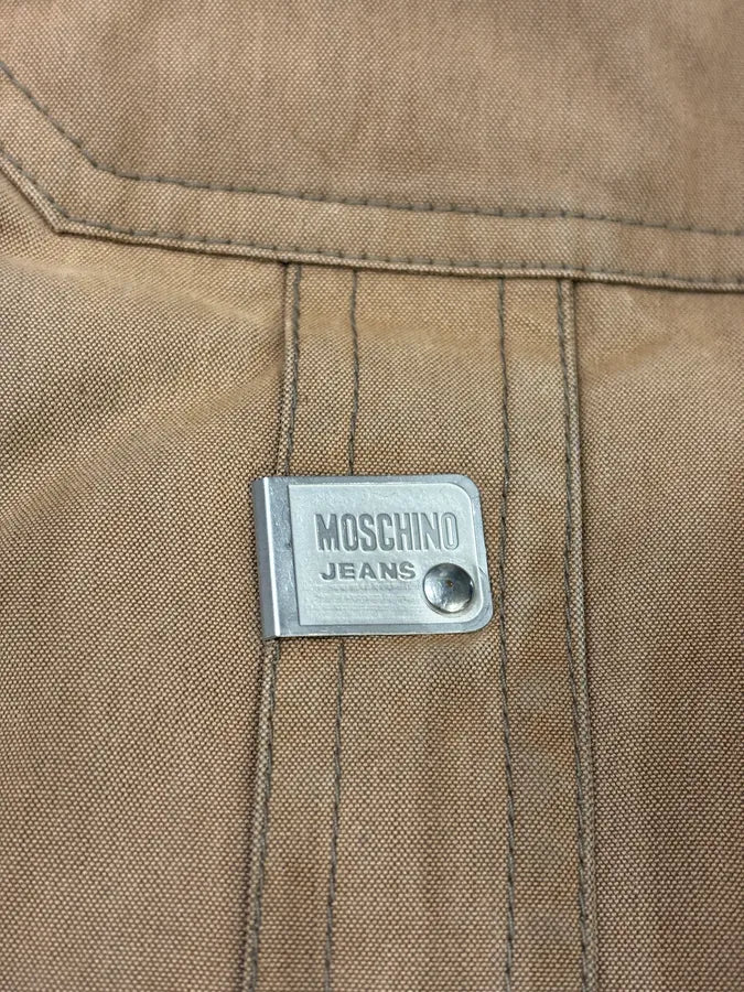 2000s Moschino Brown & Khaki Sleeveless Puffer Jacket UcChlNY 7