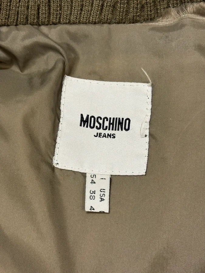 2000s Moschino Brown & Khaki Sleeveless Puffer Jacket UcChlNY 8