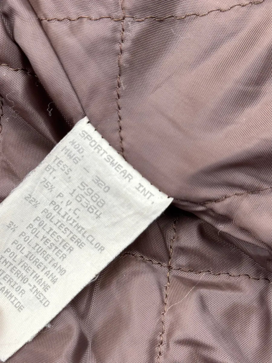 1990s Moschino Brown Lizard Effect Leather Double-Breasted Coat YTaMuIB 10