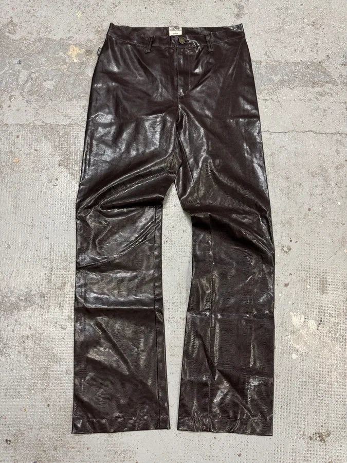 2000s Moschino Brown Snake Effect Pants VrreLtN 0