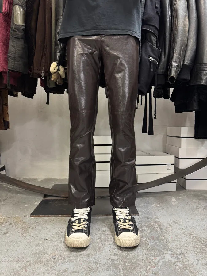 2000s Moschino Brown Snake Effect Pants VrreLtN 1