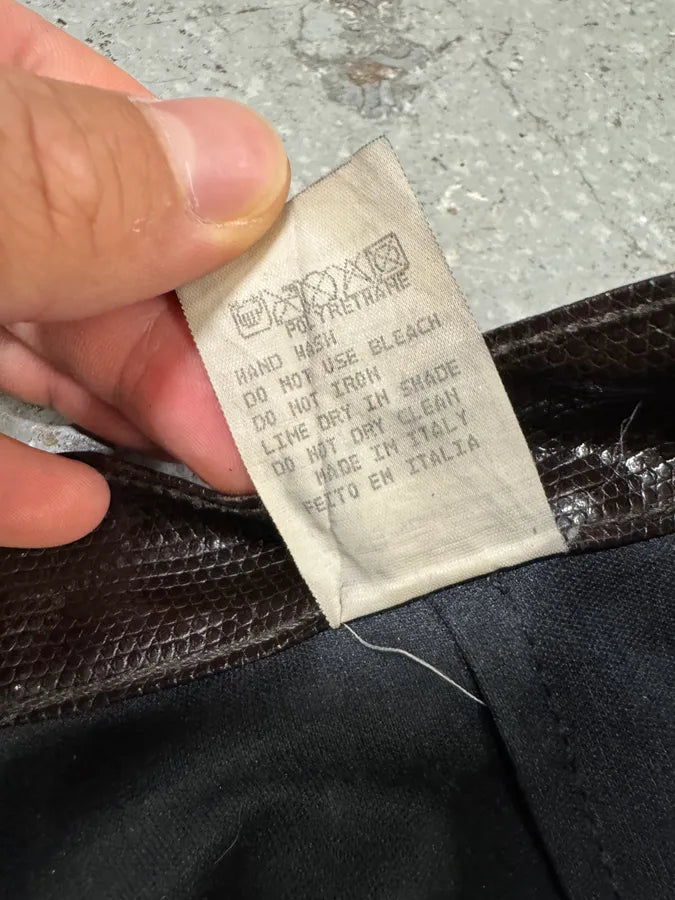 2000s Moschino Brown Snake Effect Pants VrreLtN 10