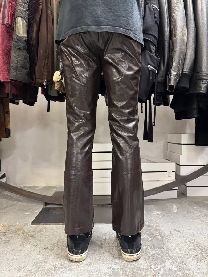 2000s Moschino Brown Snake Effect Pants VrreLtN 3
