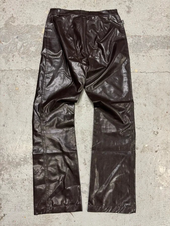 2000s Moschino Brown Snake Effect Pants VrreLtN 4